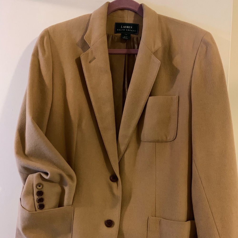 Tan Camel hair Ralph Lauren  blazer sized 16w